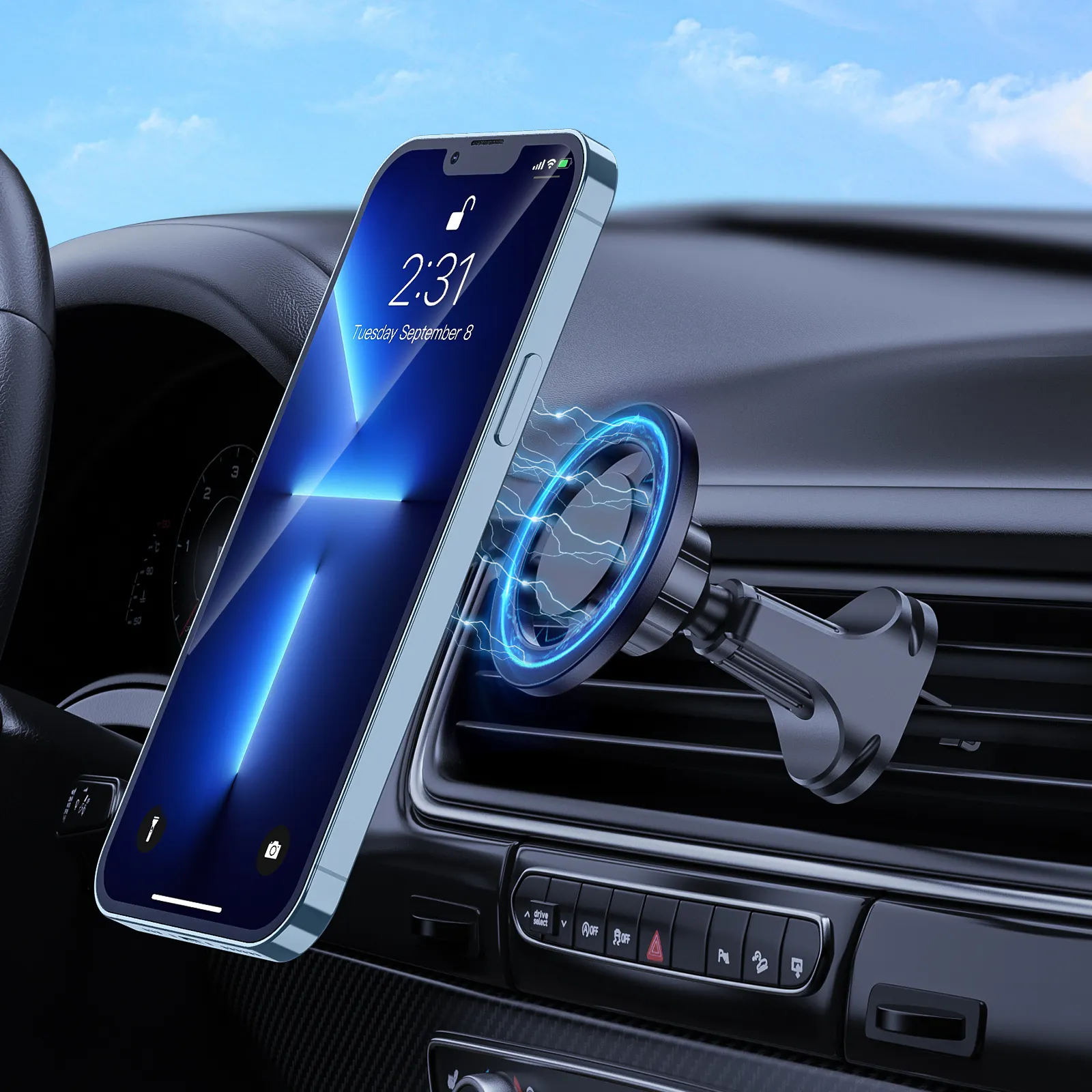 Factory Direct Price Magnetic Car Phone Holder 360 Rotation Phone Car Mount Strong Magnet Magcafe Car Mount for iPhone 14 13 12