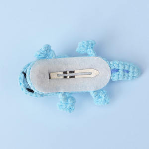 إكسسوارات شعر رخيصة لطيفة مصنوعة يدويًا مخلب دبوس شعر فريد محبوك كروشيه تمساح طقم للأطفال والفتيات - Product Image 6