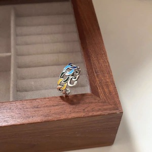 Cuban <b>Ring</b> S925 Sterling Silver <b>Adjustable</b> Open Geometric Design Unisex Everyday Wear Light Luxury Jewelry - Product Image 4