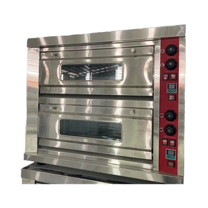 فرن خَبز تجاري بثلاثة طوابق وست صوانٍ يعمل بالغاز والكهرباء للبيتزا والخبز والكيك من معدات المخابز حاصل على شهادة CE - Product Image 2