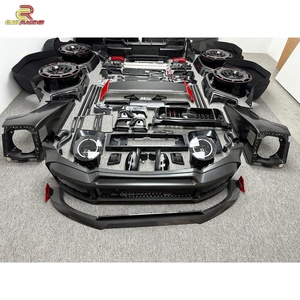 Kit de Carrocería Estilo R W463 G63, Fibra de Carbono Seca, para W463 G500 G55 AMG G63 G-Wagon, Alerón de Capó, 2002-2018 - Product Image 3