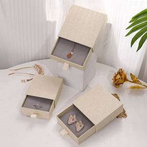Custom Gold Foil Logo Sliding Drawer Jewelry <b>Gift</b> <b>Box</b> Cardboard Paper Packaging for Necklace Bracelet Ring <b>Earrings</b> - Product Image 4