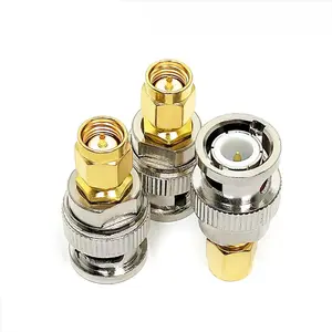 Đồng trục Vàng <span class=keywords><strong>SMA</strong></span> nam cắm để <span class=keywords><strong>BNC</strong></span> Nam thẳng <span class=keywords><strong>Adapter</strong></span> kết nối tương thích với RF SDI HD-SDI CCTV Camera cho kết nối thể loại - Product Image 1
