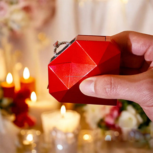 Bán buôn Sáng tạo hộp Nhẫn hình trái tim tự động <span class=keywords><strong>pop</strong></span>-up hộp đồ trang sức cho đề xuất hoặc thú nhận vào ngày của mẹ - Product Image 4