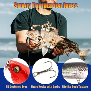 Ushazer Set di esche da pesca natalizie da 24 pezzi Set di scatole regalo per attrezzatura da pesca Kit cucchiaio esche dure Creative regali di natale conto alla rovescia - Product Image 2