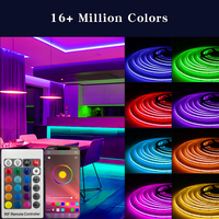 Smarte APP WLAN-Steuerung RGB RGBW COB LED-Lichtstreifen 5m 10m Rolle Kupfer 10mm 12mm PCB Dimmbar Hohe Lumen für Zuhause, Bar, Einkaufszentrum