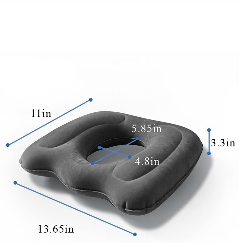 Donut-Sitzkissen Mit 2 Buckeln – Für Steißbein, Hämorrhoiden & Schwangerschaft, XL, Schwarz