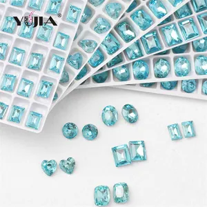 2023 New Arrival K9 Butterfly heart Shape Crystal Glass Nail Rhinestone For Jewelry Making nail crystals butterfly