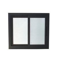 Verre à double vitrage fabricant gris Grand impact de verre noir Fenêtres et portes cadre en aluminium coulissant avec barres de sécurité