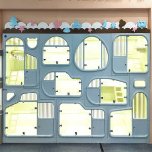 วิลล่าไม้กันน้ำซ้อนกันสองชั้นสำหรับโรงแรมสัตว์เลี้ยงตู้ไม้สำหรับแมวสุนัขขนาดเล็กบ้านแมวโรงแรม - Product Image 5