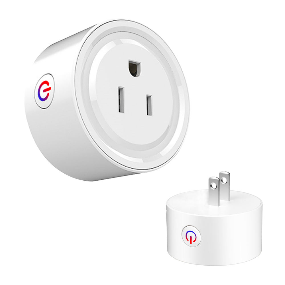 HONPNK Tuya US Standard WiFi Wireless Smart Socket Two-Prong Remote Control US Standard Voice Control Power 10A 110V Plug
