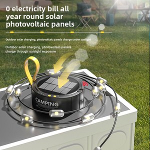 Nueva Lámpara LED de Camping, Lámpara de Ambiente, Impermeable, Portátil, con Cable de Almacenamiento, Lámpara Solar para Campamento con Sensor de Movimiento - Product Image 3