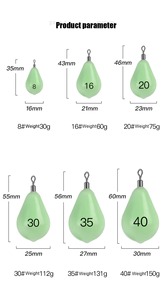 Plomos de Pesca de Sardina, Cubiertos de Plástico Luminoso, de 18g-150g, Plomos de Pesca de Agua Salada con Esmerillón - Product Image 6