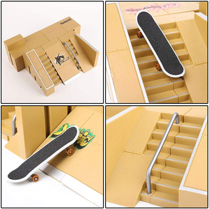 2 Waveboards, 2 vélos, mini skateboards, <span class=keywords><strong>kit</strong></span> de skatepark, pièces de rampe pour fingerboard, accessoires d'entraînement ultimes pour skatepark - Product Image 4