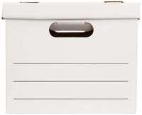 Caja de Cartón Corrugado Blanca de Alta Calidad para Archivos A4, Cajas de Embalaje para Documentos con Tapa y Asa