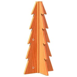 W2B VidaXL piccolo pineta solida albero di natale cera marrone per artigianato in legno scatole di legno segni da parete - Product Image 1