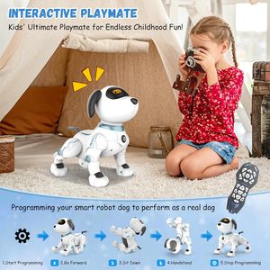 Robot Perro Inteligente con Sensor Táctil Infrarrojo y Programación IA, Control Remoto de 10m, Juguete Educativo de Plástico para Niños con Ruedas Mecanum - Product Image 3
