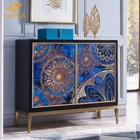 Meuble de rangement moderne de luxe pour salle à manger et salon, en bois laqué brillant, style élégant et moderne