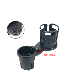 Accessoires de voiture, porte-gobelets multifonctionnel en ABS noir grain carbone, porte-gobelets 2 en 1 pour voiture, extension de porte-gobelets - Product Image 4