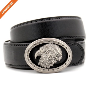 <span class=keywords><strong>Ceinture</strong></span> à cliquet automatique <span class=keywords><strong>en</strong></span> <span class=keywords><strong>cuir</strong></span> véritable <span class=keywords><strong>sans</strong></span> trous Eagle Western Buckle Cowhide Black Men Comfort Slide - Product Image 3