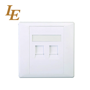 LE 86X86mm <b>Telecommunication</b> Customized Cat6 RJ45 Faceplate - Product Image 3