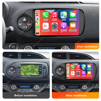 Radio audio à écran IPS de voiture MEKEDE 6 + 128G Navigation GPS Car-play Android Auto 8core 4G WiFi pour Toyota Yaris Vios 2012-2017