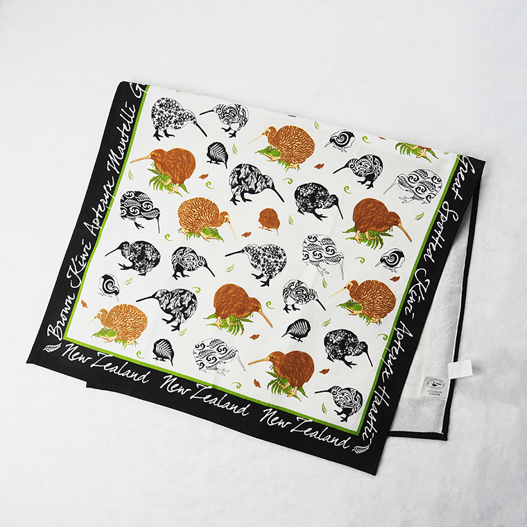 Asciugamano da cucina in cotone 100% con stampa animalier e strofinaccio con stampa a fungo