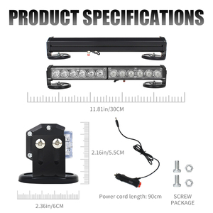 Siêu Sáng Có Thể Sạc Lại <span class=keywords><strong>LED</strong></span> Cảnh Báo Ánh Sáng Từ Trên Mái Nhà Strobe Thanh Ánh Sáng Nhấp Nháy Khẩn Cấp Đèn Cho Xe Tải Xe - Product Image 6