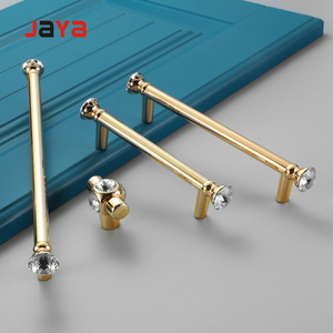 Tay Nắm Cửa Tủ Pha Lê, Tay Nắm Cửa Tủ Cao Cấp Màu Vàng Ánh Kim - Product Image 3