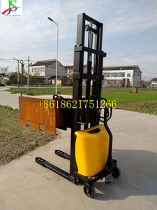 Pasillos estrechos manual de la carretilla elevadora 1 ton 1,5 ton semi apilador eléctrico mini carretilla elevadora con ambos lados de las piernas hecho en china para la elevación - Product Image 4