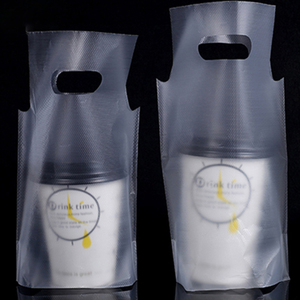 La tasse en plastique personnalisable portent des sacs pour l'emballage de boisson à emporter - Product Image 5