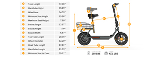 Mini Scooter Plegable de 12''*2.125 450W con Pantalla LCD Trasera, Batería de Litio de 36v - Product Image 2