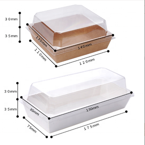 Brown Kraft <strong>Paper</strong> Ivory Board Roll-up <strong>Box</strong> for Tiramisu <strong>Cake</strong> Sushi Sandwich Custard Tart Burger Packing-Durable Eco-Friendly - Product Image 1