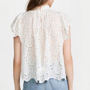 Personalizar las mujeres Flutter manga Top señoras Casual encaje blusa Tops - Product Image 2