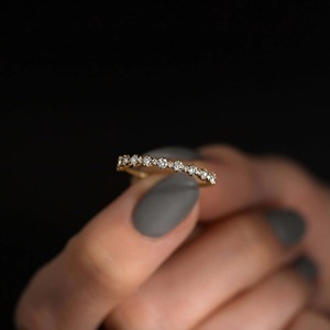 Minimalist Stacked <b>Ring</b> Set With Micro Set Zircon For Women Index <b>Finger</b> Everyday Wear Jewelry - Product Image 5