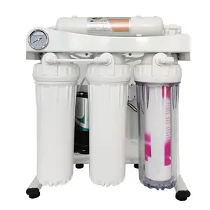 Electric Household Grade 7 Reverse Osmosis Water Purifier Transparent Filter Housing with Automatic Flush Water Purification