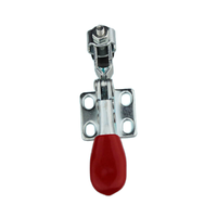 Pince à genouillère en acier laminé à froid avec poignée recouverte de caoutchouc, 80 °   Ouverture,90 °   Bras de pression, hauteur de serrage réglable, zingué