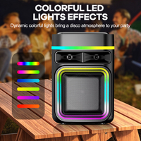 Haut-parleur RGB double mode (TF/USB/AUX/sans fil) avec micro intégré, double bobine vocale de 8 pouces + tweeter, pour extérieur et téléphone portable