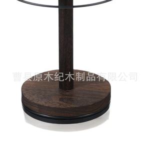 Support à lunettes en bois rond rotatif avec plateau à bijoux, organisateur de bureau en bois massif pour lunettes de soleil et accessoires - Product Image 3