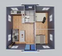 Maison conteneur extensible à double aile de 20 pieds - Module de vie pliable et respirant