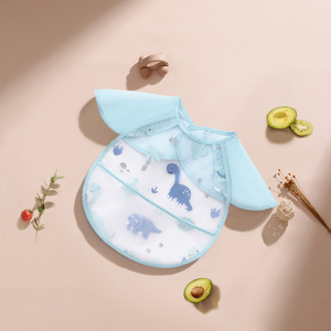 เสื้อผ้าเด็กผู้หญิงสวมใส่ย้อนหลังฤดูใบไม้ร่วงฤดูหนาวผ้ากันเปื้อนพียูกันน้ำมีกระดุมผ้ากันเปื้อนป้อนอาหารเด็กบางสไตล์กันสกปรกสำหรับ - Product Image 2