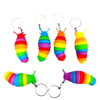 Buitenlandse Handel Plastic Fidget Squeeze Speelgoed Nieuwigheden Stressverlichting Snot-achtige Rups Reuzen Kreeft Niu Nai Le Slug Grote Haai 14