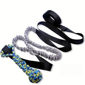 <b>Pet</b> Dog Nylon Rope <b>Toy</b> Blue And Black Two Piece Set <b>For</b> Tug Of War <b>Interactive</b> Play Teeth Grinding Cleaning Large Size - Product Image 1