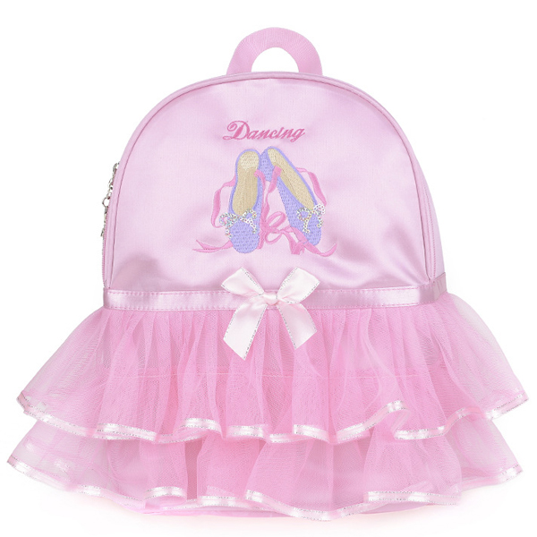 Цветущие 41019 в наличии балетные танцевальные сумки для девочек с атласным бантом и оборками