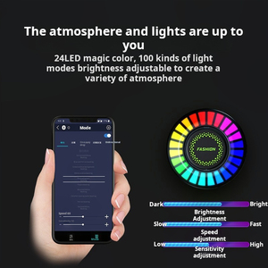Yosovlampada RGB ritmo <span class=keywords><strong>luce</strong></span> decorativa per auto a comando vocale per Bluetooth intelligente aromaterapia atmosfera Tucson Golf <span class=keywords><strong>Ci</strong></span> - Product Image 4