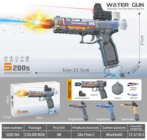 Pistola ad Acqua Elettrica con Luce Fiamma, Spruzzatore ad Alta Pressione a Sparo Continuo, Giocattolo per Giochi d'Acqua per Bambini - Product Image 4