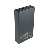 Batterie externe 20000 mAh PD100W avec support 2-en-1 et chargeur rapide, affichage numérique, surface en aluminium, 4 ports de sortie pour ordinateur portable