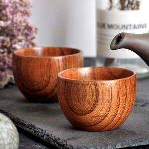 Vente en gros de 75ml tasse à thé Kung Fu en bois massif Design moderne japonais/coréen <span class=keywords><strong>bambou</strong></span> vin/Cappuccino tasse pour Bar/café/boire - Product Image 1