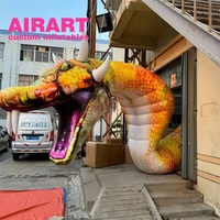Décoration suspendue pour scène, serpent gonflable réaliste à vendre