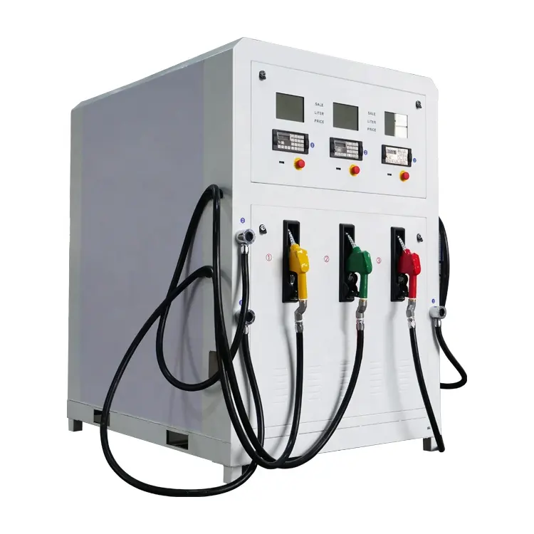 Distributeur mobile de carburant 3000l 3 tuyaux Conteneur portable Mini Station-service Station-service Distributeur de carburant avec réservoir